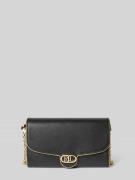Lauren Ralph Lauren Clutch aus Rindsleder mit Label-Applikation in Bla...