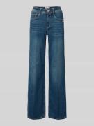Gang Wide Fit Jeans mit Label-Patch Modell 'AMELIE WIDE' in Dunkelblau...