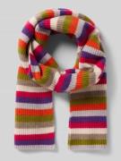 Christian Berg Woman Schal aus Kaschmir mit Streifenmuster in Fuchsia,...