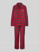 Lauren Ralph Lauren Pyjama mit Reverskragen in Rot, Größe M