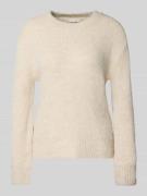 Tom Tailor Regular Fit Strickpullover mit Woll-Anteil in Sand, Größe L