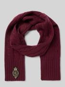 Lauren Ralph Lauren Schal mit Label-Detail in Bordeaux, Größe 1