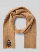 Lauren Ralph Lauren Schal mit Label-Detail in Camel, Größe 1
