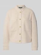 Zero Jacke mit Stehkragen und Brusttaschen in Camel, Größe 38