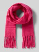 Pieces Schal mit langen Fransen Modell 'NIKITA' in Pink, Größe 1