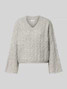 Noisy May Strickpullover mit Woll-Anteil und Zopfmuster Modell 'MELOIS...