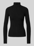 Pieces Slim Fit Rollkragenpullover aus geripptem Viskose-Mix Modell 'M...