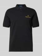 Polo Ralph Lauren Classic Fit Poloshirt mit Label-Stitching in Black, ...