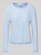 Tom Tailor Regular Fit Strickpullover aus reiner Baumwolle in Bleu, Gr...