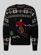 Polo Ralph Lauren Strickpullover aus reiner Wolle in Black, Größe XXL