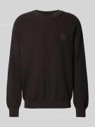BOSS Orange Strickpullover mit Label-Detail Modell 'Acircolo' in Dunke...