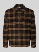 Samsøe Samsøe Hemdjacke mit Knopfleiste in Dunkelbraun, Größe L