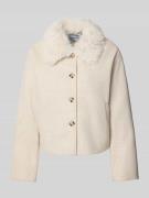 Vila Regular Fit Jacke mit Kunstfellbesatz Modell 'Quinn' in Beige, Gr...