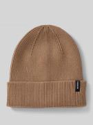 MCNEAL Strickmütze aus Viskose-Mix in Ripp-Optik in Sand Melange, Größ...