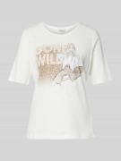 Milano Italy T-Shirt mit Motiv-Print in Offwhite, Größe L