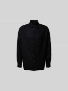MAISON KITSUNÉ Regular Fit Freizeithemd aus reiner Wolle in Black, Grö...