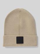 BOSS Mütze aus Woll-Mix Modell 'FOXXY' in Beige, Größe 1
