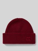 PAUL SMITH Beanie aus Woll-Kaschmir-Mix in Dunkelrot, Größe 1