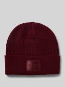 Guess Beanie mit Kaschmir-Anteil Modell 'BRENTON' in Bordeaux, Größe M