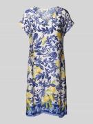 ROBE LÉGÈRE Knielanges Kleid aus Viskose mit V-Ausschnitt in Bleu, Grö...