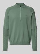BOSS Green Regular Fit Troyer mit Schurwolle Modell 'MIRROR' in Lind, ...