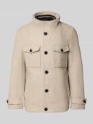 Christian Berg Men Regular Fit Jacke mit Woll-Anteil in Beige Melange,...