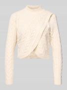 Apricot Regular Fit Pullover in Strick-Optik in Offwhite, Größe L