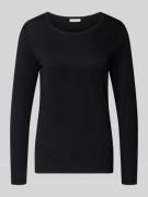 Tom Tailor Regular Fit Langarmshirt aus Baumwoll-Mix in BLACK, Größe L