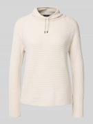 monari Strickpullover mit Stehkragen in Ecru, Größe 34