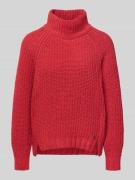 monari Strickpullover mit gerippten Abschlüssen in Rot, Größe 34