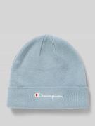 CHAMPION Beanie mit breitem Umschlag und Logo-Stitching in Eisblau, Gr...