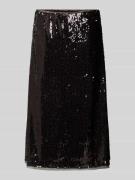 Milano Italy Midirock mit Pailletten in Schoko, Größe 34