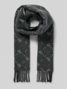 Lauren Ralph Lauren Schal mit Fransen in Hellgrau, Größe 1