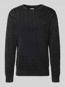 Levi's® Strickpullover mit Zopfmuster Modell 'PRESIDIO' in Black, Größ...
