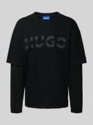 Hugo Blue Relaxed Fit Langarmshirt aus reiner Baumwolle Modell 'NENZYO...
