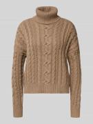 Lauren Ralph Lauren Rollkragenpullover mit Zopfmuster Modell 'FURQAN' ...