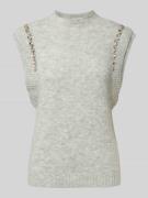 Copenhagen Muse Pullunder mit Ziersteinbesatz Modell 'IBRA' in Hellgra...