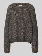 MOS MOSH Strickpullover mit Rundhalsausschnitt Modell 'Unnur' in Dunke...