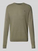 Lerros Strickpullover mit gerippten Abschlüssen in Mint, Größe S