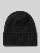 Tommy Hilfiger Mütze mit Baumwoll-Anteil in Anthrazit Melange, Größe 1
