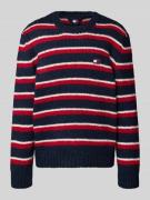 Tommy Jeans Regular Fit Strickpullover mit Alpaka-Anteil in Marine, Gr...