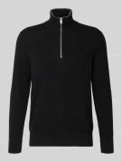 Marc O'Polo Regular Fit Troyer Baumwoll-Schurwoll-Mix in Black, Größe ...