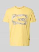 camel active T-Shirt mit Logo und Rundhalsausschnitt in Pastellgelb, G...