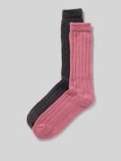 Jake*s Casual Socken mit geripptem Abschluss im 2er-Pack in Lavender M...