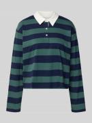 GAP Longsleeve mit Polokragen in Dunkelgruen, Größe M