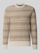 MAERZ Muenchen Strickpullover mit gerippten Abschlüssen in Offwhite, G...