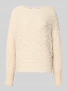 Apricot Strickpullover mit Rundhalsausschnitt in Offwhite, Größe L