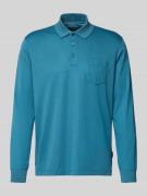 bugatti Poloshirt mit Label-Stitching in Petrol, Größe 3XL