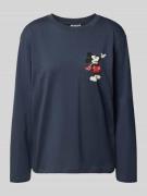 Jake*s Casual Pyjama-Oberteil mit Motiv-Print und Rundhalsausschnitt i...