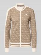 Guess Activewear Sweatjacke mit Reißverschluss in Taupe, Größe M